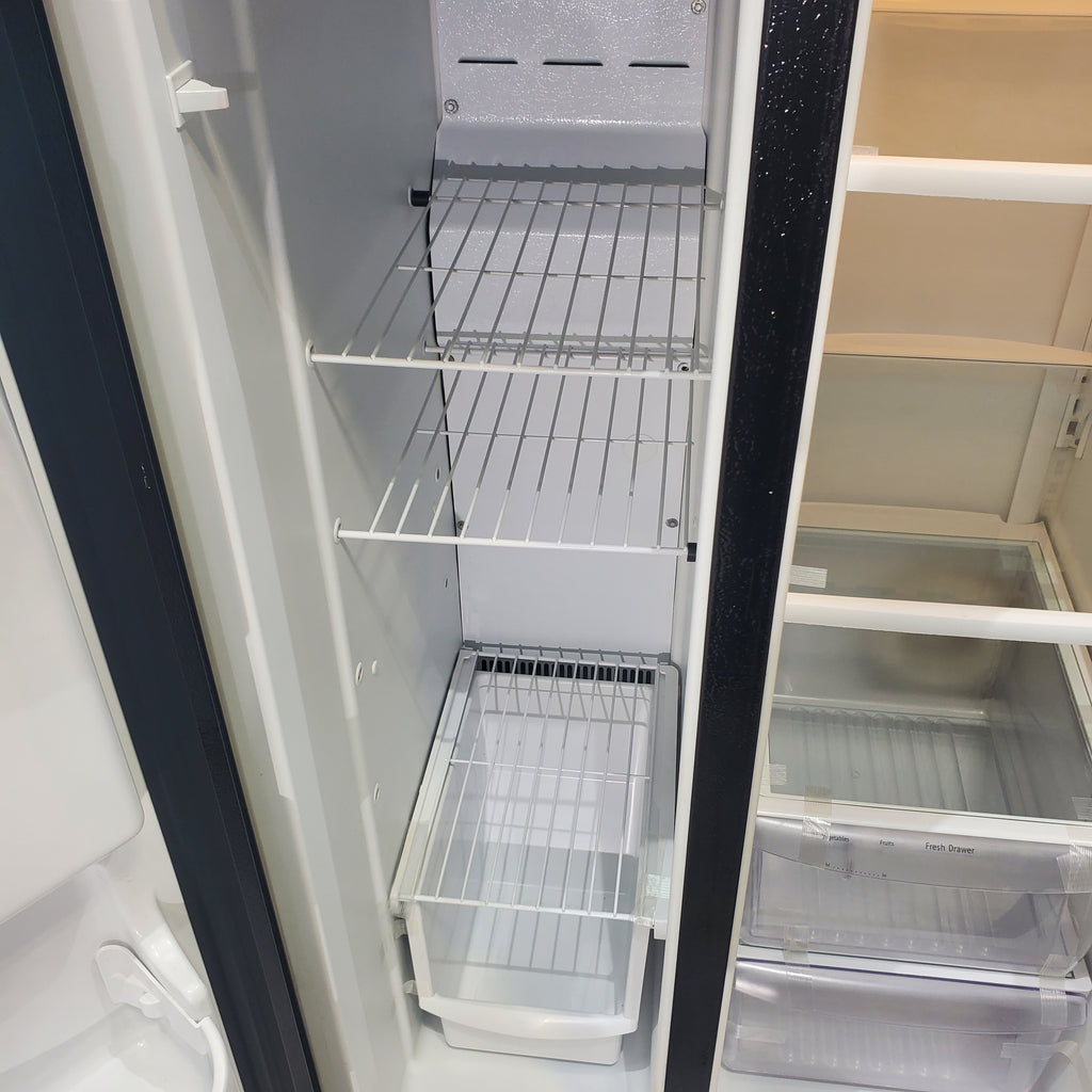 Pictures of 33" Wide Frigidaire Side by Side 22.1 cu ft Refrigerator with Spill Safe Glass Shelves and Pure Source Water Filter - Certified Refurbished - Neu Appliance Outlet - Discount Appliance Outlet in Austin, Tx