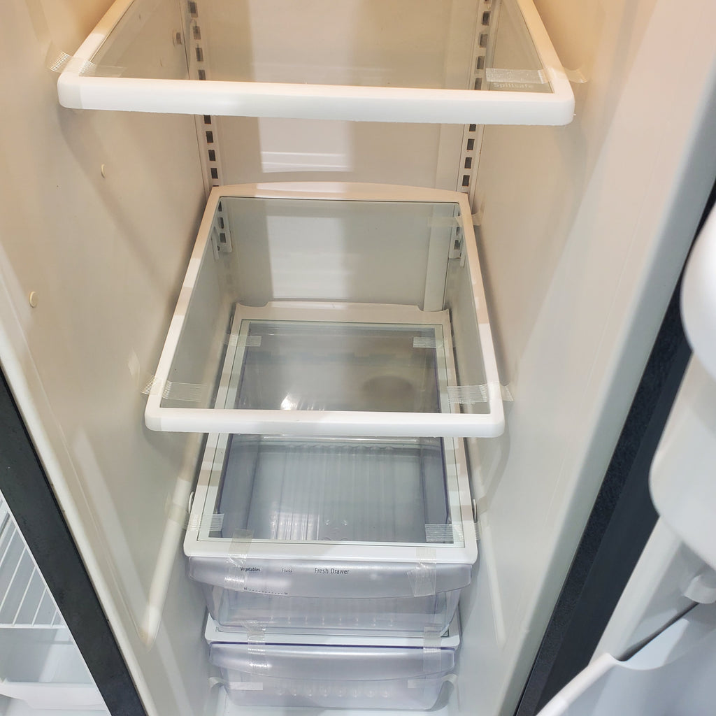 Pictures of 33" Wide Frigidaire Side by Side 22.1 cu ft Refrigerator with Spill Safe Glass Shelves and Pure Source Water Filter - Certified Refurbished - Neu Appliance Outlet - Discount Appliance Outlet in Austin, Tx