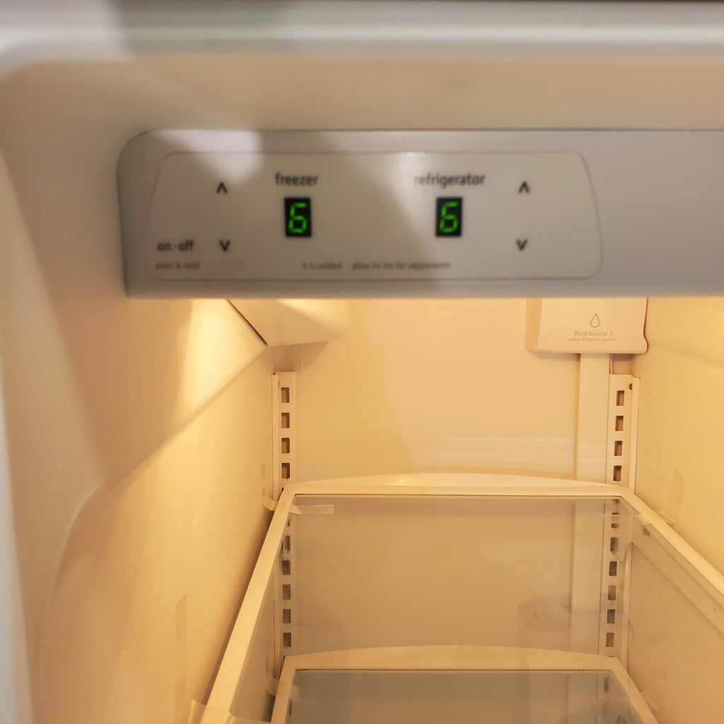 Pictures of 33" Wide Frigidaire Side by Side 22.1 cu ft Refrigerator with Spill Safe Glass Shelves and Pure Source Water Filter - Certified Refurbished - Neu Appliance Outlet - Discount Appliance Outlet in Austin, Tx