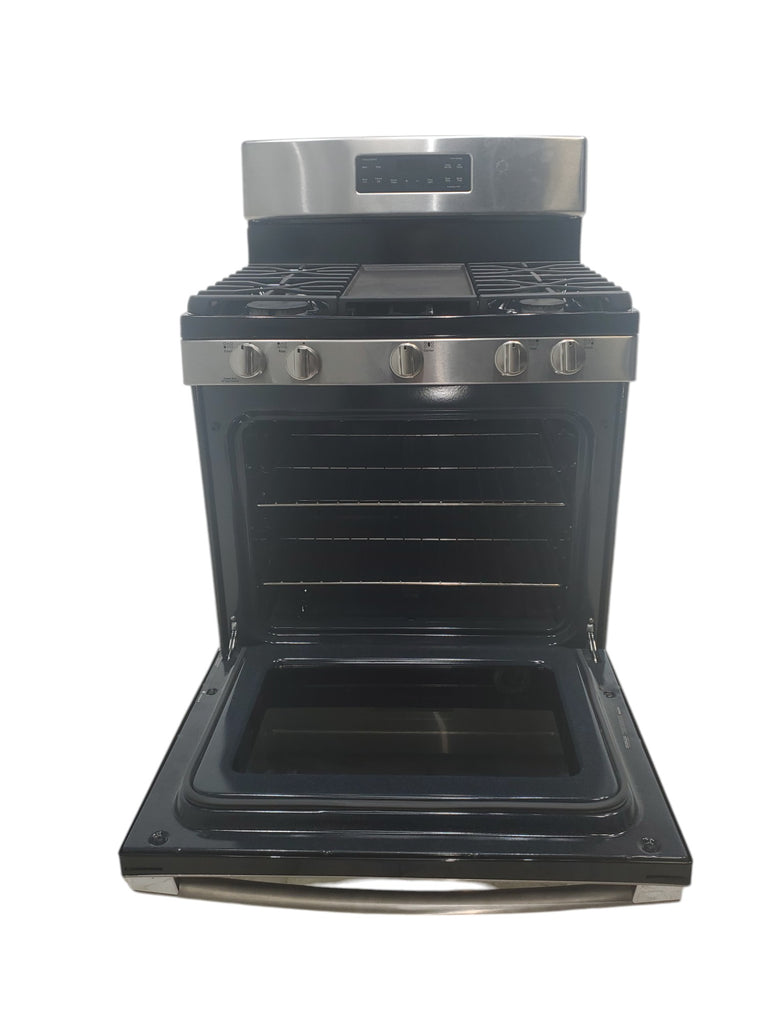 Pictures of Stainless Steel GE 5.0 cu. ft. Freestanding 5 Burner Gas Range with Cast-Iron Grates - Scratch & Dent - Minor - Neu Appliance Outlet - Discount Appliance Outlet in Austin, Tx