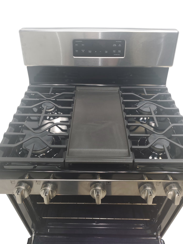 Pictures of Stainless Steel GE 5.0 cu. ft. Freestanding 5 Burner Gas Range with Cast-Iron Grates - Scratch & Dent - Minor - Neu Appliance Outlet - Discount Appliance Outlet in Austin, Tx