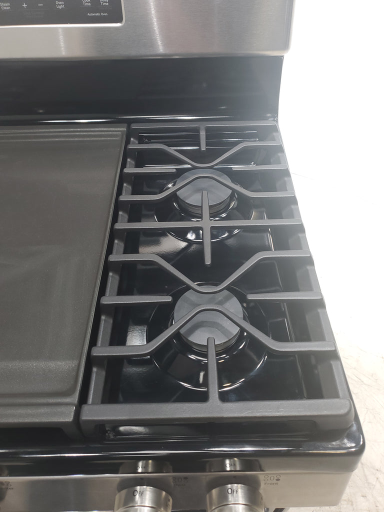 Pictures of Stainless Steel GE 5.0 cu. ft. Freestanding 5 Burner Gas Range with Cast-Iron Grates - Scratch & Dent - Minor - Neu Appliance Outlet - Discount Appliance Outlet in Austin, Tx