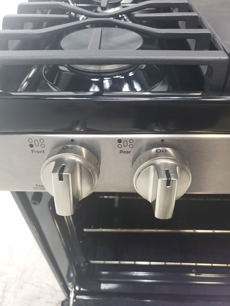 Pictures of Stainless Steel GE 5.0 cu. ft. Freestanding 5 Burner Gas Range with Cast-Iron Grates - Scratch & Dent - Minor - Neu Appliance Outlet - Discount Appliance Outlet in Austin, Tx