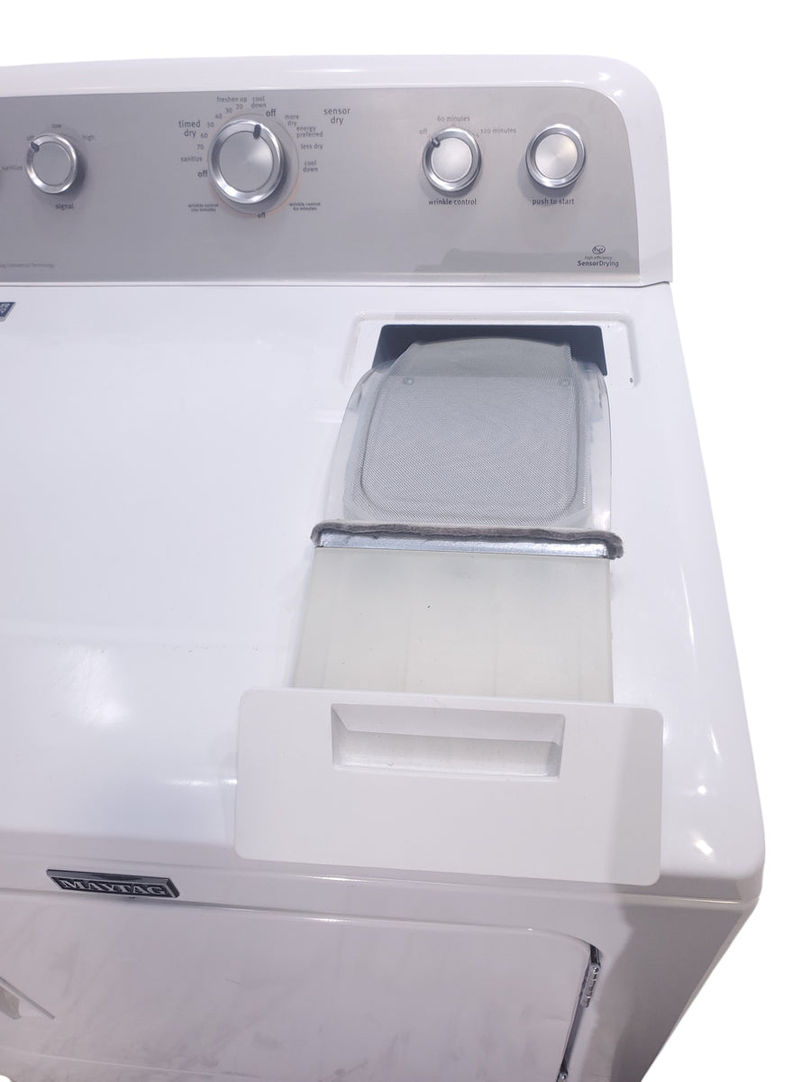 Maytag 4.2 Cu. Ft. Capacity Top Load Washer in White MTW4205SW - Scratch & Dent (Minor) and Maytag Extra Large Vented Electric Dryer in White 15033 - MEDX655DW - Certified Refurbished