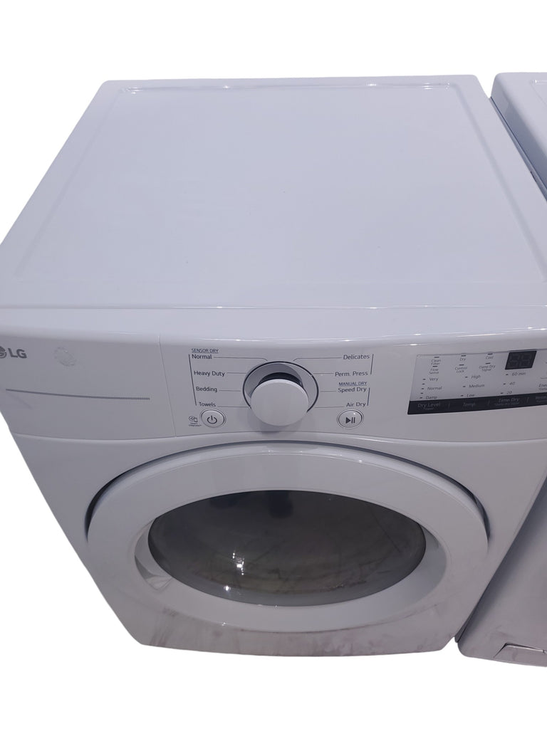Pictures of ENERGY STAR LG 4.5 cu. ft. Front Load Washing Machine with Steam and ENERGY STAR LG 7.4 cu. ft. Electric Vented Dryer with Sensor Dry and SmartThinQ Technology - Scratch & Dent - Minor - Neu Appliance Outlet - Discount Appliance Outlet in Austin, Tx