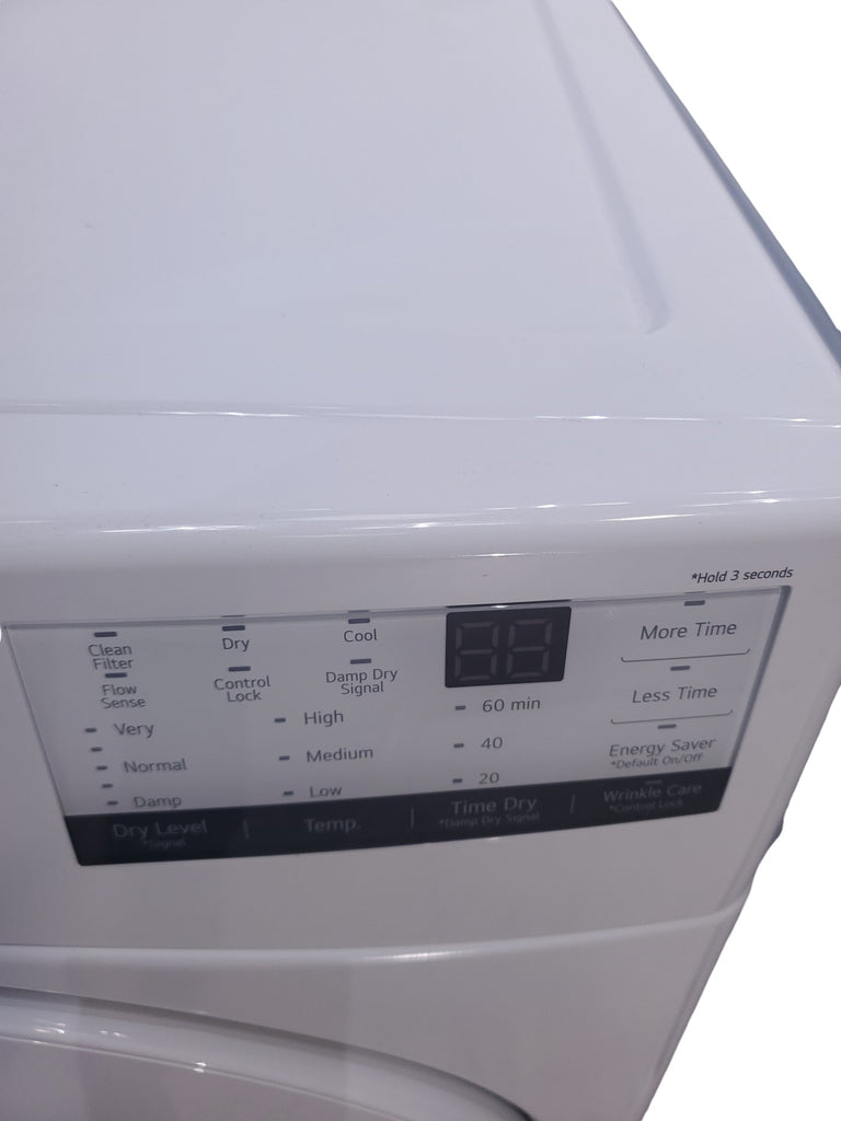Pictures of ENERGY STAR LG 4.5 cu. ft. Front Load Washing Machine with Steam and ENERGY STAR LG 7.4 cu. ft. Electric Vented Dryer with Sensor Dry and SmartThinQ Technology - Scratch & Dent - Minor - Neu Appliance Outlet - Discount Appliance Outlet in Austin, Tx