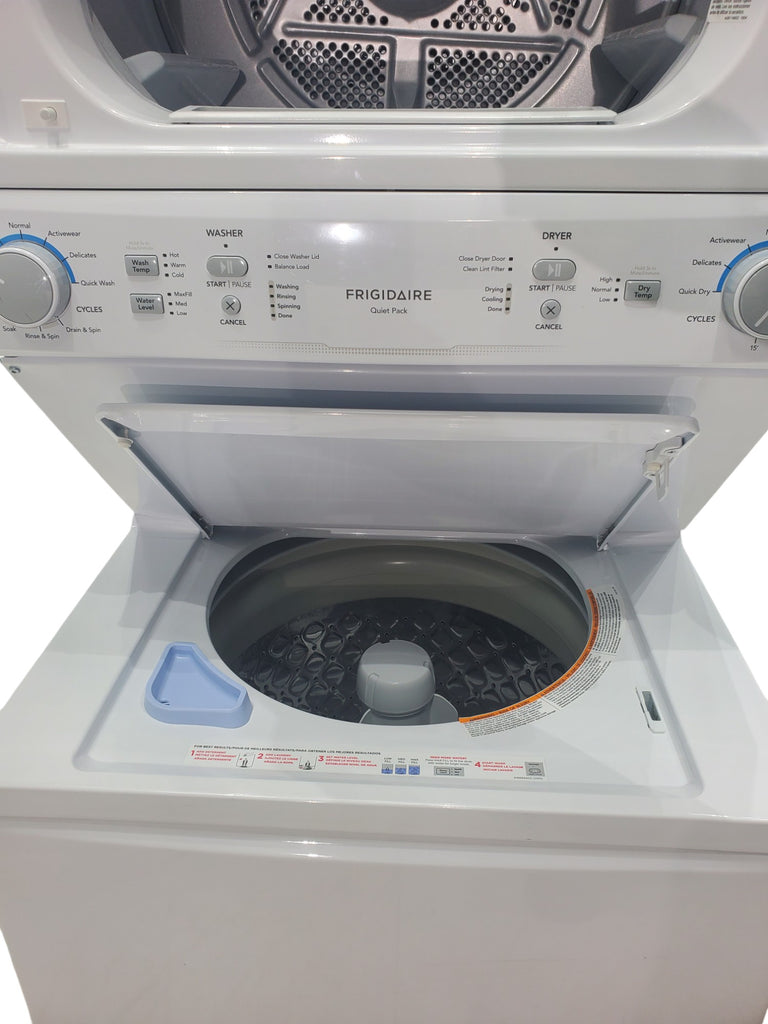Pictures of Frigidaire Stacked Laundry Center with 3.9 cu ft Capacity Washer and 5.6 cu ft Electric Dryer with Maxfill Option- Scratch & Dent - Moderate - Neu Appliance Outlet - Discount Appliance Outlet in Austin, Tx
