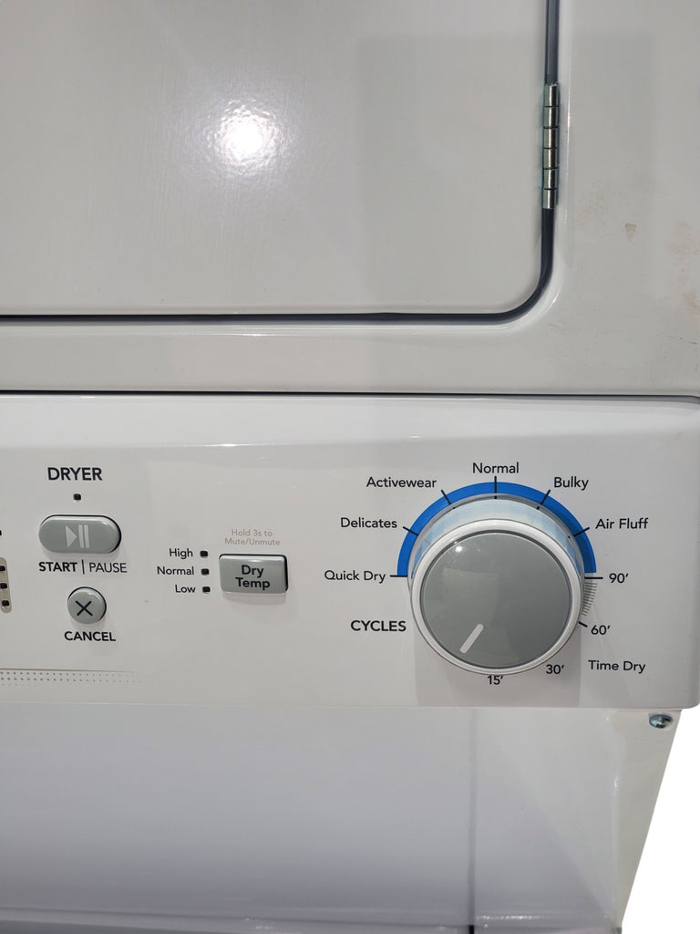 Pictures of Frigidaire Stacked Laundry Center with 3.9 cu ft Capacity Washer and 5.6 cu ft Electric Dryer with Maxfill Option- Scratch & Dent - Moderate - Neu Appliance Outlet - Discount Appliance Outlet in Austin, Tx