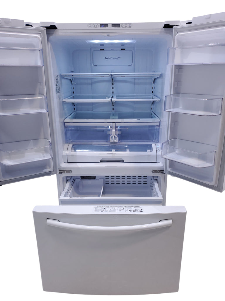 Pictures of White ENERGY STAR Samsung 25.5 cu. ft. 3 Door French Door Refrigerator with Twin Cooling Plus - Certified Refurbished - Neu Appliance Outlet - Discount Appliance Outlet in Austin, Tx