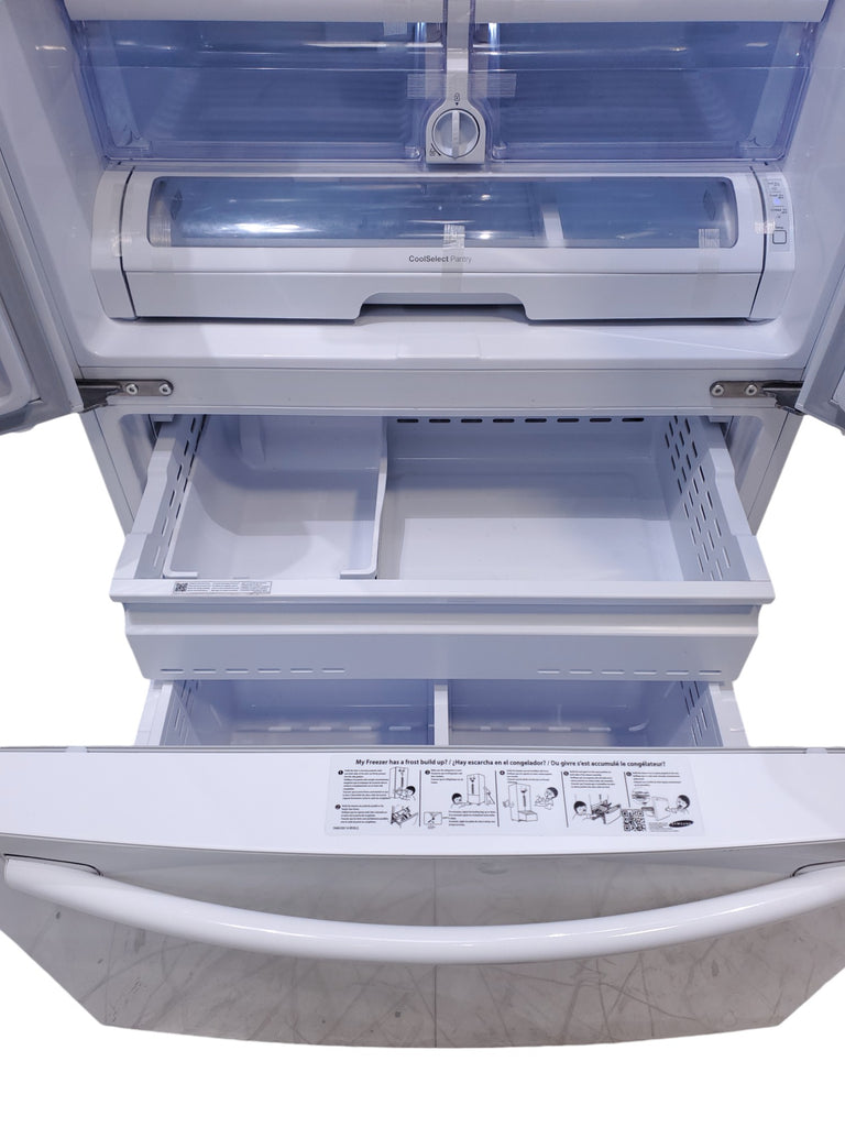 Pictures of White ENERGY STAR Samsung 25.5 cu. ft. 3 Door French Door Refrigerator with Twin Cooling Plus - Certified Refurbished - Neu Appliance Outlet - Discount Appliance Outlet in Austin, Tx