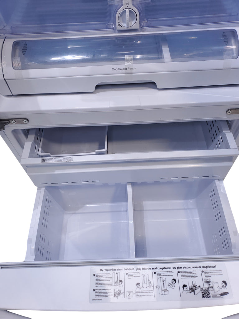 Pictures of White ENERGY STAR Samsung 25.5 cu. ft. 3 Door French Door Refrigerator with Twin Cooling Plus - Certified Refurbished - Neu Appliance Outlet - Discount Appliance Outlet in Austin, Tx