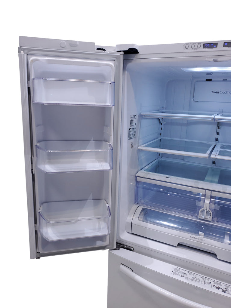 Pictures of White ENERGY STAR Samsung 25.5 cu. ft. 3 Door French Door Refrigerator with Twin Cooling Plus - Certified Refurbished - Neu Appliance Outlet - Discount Appliance Outlet in Austin, Tx