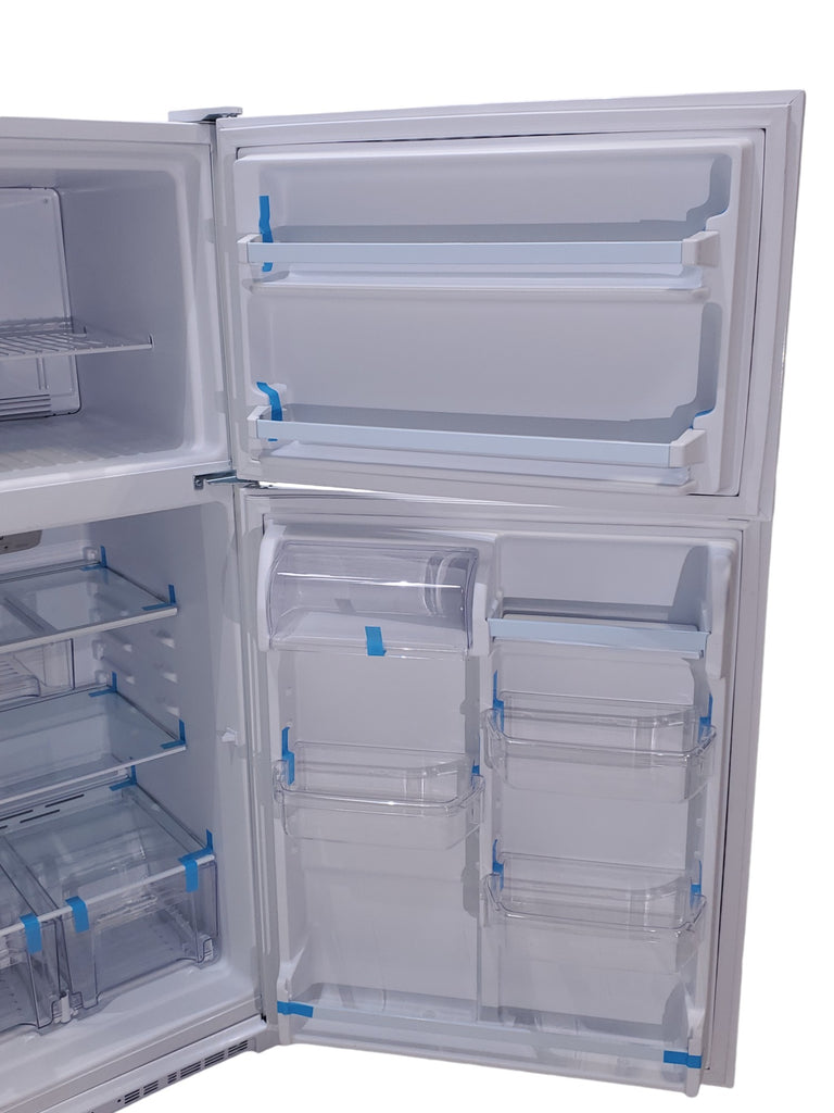 Pictures of 33" Wide Whirlpool Top Freezer 20.5 cu ft Refrigerator with Ice Maker and Frameless Glass Shelves and Flexi-Slide Bin - Scratch & Dent - Minor - Neu Appliance Outlet - Discount Appliance Outlet in Austin, Tx