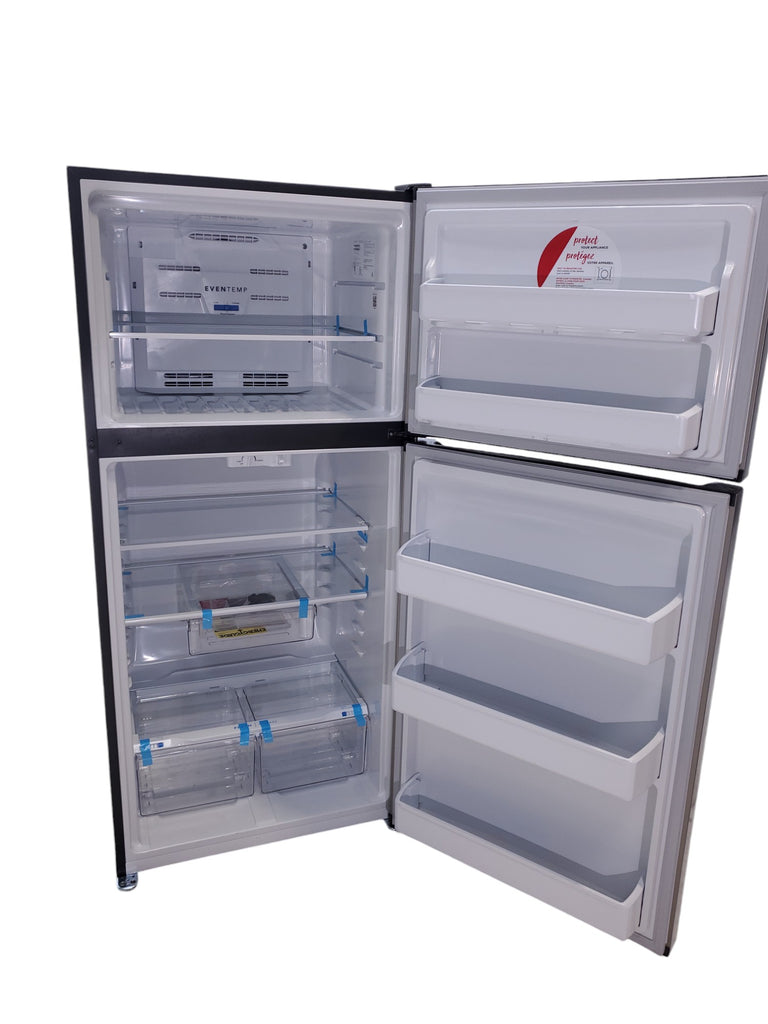 Pictures of 30" Wide Easy Care Stainless Steel Frigidaire 18.3 cu. ft. Top Freezer Bottom Refrigerator with EvenTemp Cooling System - Scratch and Dent - Moderate - Neu Appliance Outlet - Discount Appliance Outlet in Austin, Tx