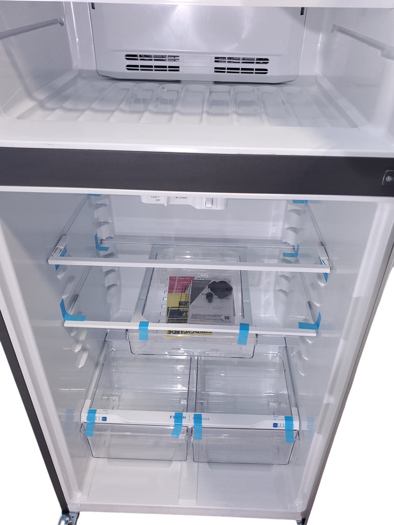 Pictures of 30" Wide Easy Care Stainless Steel Frigidaire 18.3 cu. ft. Top Freezer Bottom Refrigerator with EvenTemp Cooling System - Scratch and Dent - Moderate - Neu Appliance Outlet - Discount Appliance Outlet in Austin, Tx