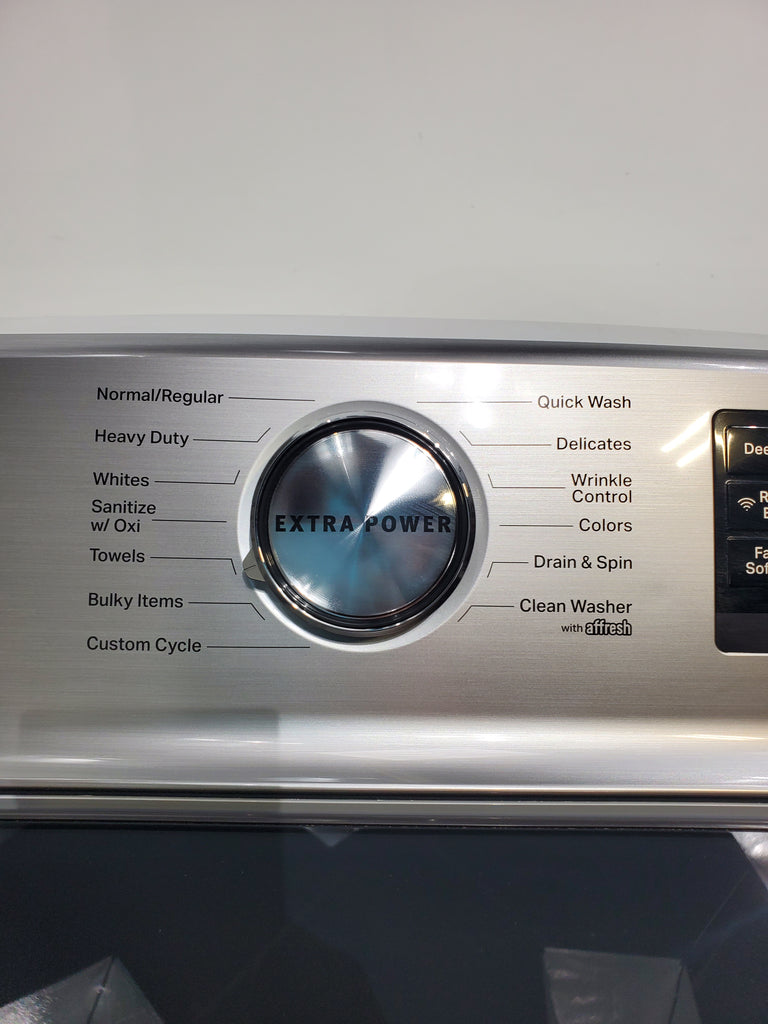 Pictures of Maytag ENERGY STAR 5.2 cu. ft. Top Load Agitator Washing Machine with Extra Power Button and ENERGY STAR Maytag Smart Capable 7.4 cu. ft. Electric Steam Dryer with Extra Power Button - Open Box - Neu Appliance Outlet - Discount Appliance Outlet in Austin, Tx