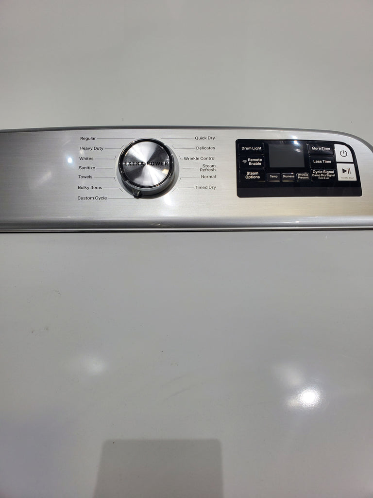 Pictures of Maytag ENERGY STAR 5.2 cu. ft. Top Load Agitator Washing Machine with Extra Power Button and ENERGY STAR Maytag Smart Capable 7.4 cu. ft. Electric Steam Dryer with Extra Power Button - Open Box - Neu Appliance Outlet - Discount Appliance Outlet in Austin, Tx