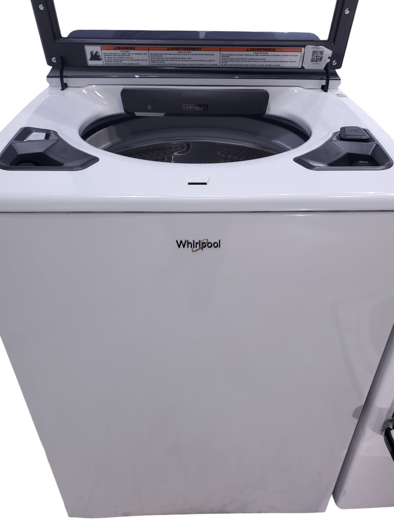 Pictures of ENERGY STAR Whirlpool 5.2 - 5.3 cu. ft. Smart Top Load Washing Machine with 2 in 1 Removable Agitator and Whirlpool 7.4 cu. ft. Electric Dryer with AccuDry Sensor and Wrinkle Shield  - Scratch & Dent - Minor - Neu Appliance Outlet - Discount Appliance Outlet in Austin, Tx