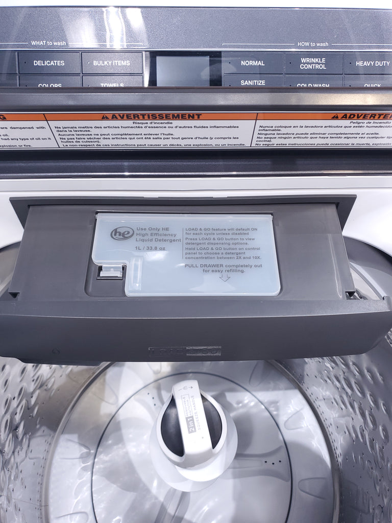 Pictures of ENERGY STAR Whirlpool 5.2 - 5.3 cu. ft. Smart Top Load Washing Machine with 2 in 1 Removable Agitator and Whirlpool 7.4 cu. ft. Electric Dryer with AccuDry Sensor and Wrinkle Shield  - Scratch & Dent - Minor - Neu Appliance Outlet - Discount Appliance Outlet in Austin, Tx