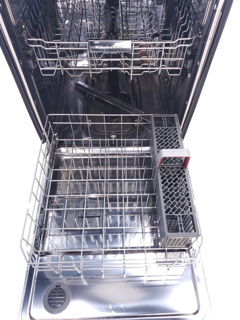 Pictures of 24 in. KitchenAid PrintShield ENERGY STAR Black Stainless Steel with PrintShield™ Finish Built-In Front Control Tall Tub 39 dBA Dishwasher with Stainless Steel Tub - Scratch & Dent - Minor - Neu Appliance Outlet - Discount Appliance Outlet in Austin, Tx