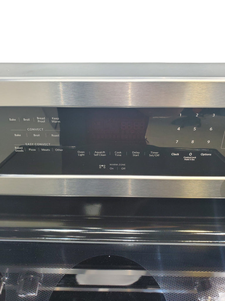 Pictures of KitchenAid 30-Inch 5 Element 6.4 Cu Ft. Capacity Electric Convection Range with PrintShield™ Finish and Even-Heat™ True Convection - Scratch & Dent - Minor - Neu Appliance Outlet - Discount Appliance Outlet in Austin, Tx