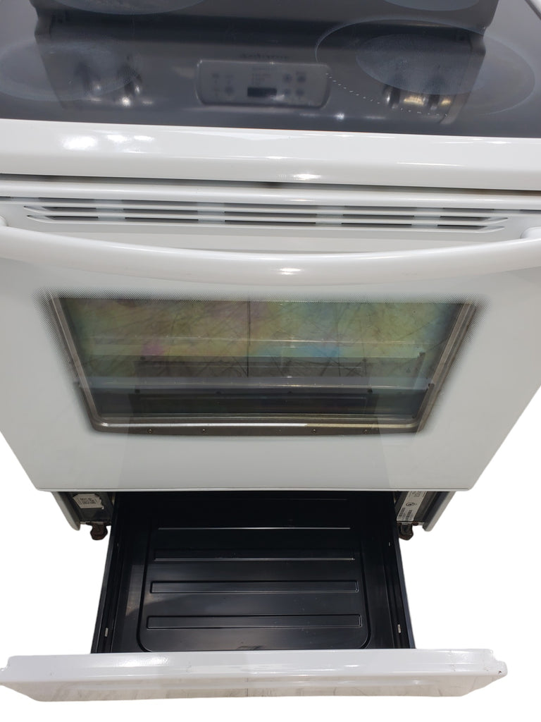 Pictures of White Frigidaire 30" Smooth Glass Top Electric Range with Self Cleaning - Certified Refurbished - Neu Appliance Outlet - Discount Appliance Outlet in Austin, Tx