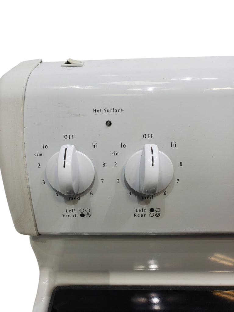 Pictures of White Frigidaire 30" Smooth Glass Top Electric Range with Self Cleaning - Certified Refurbished - Neu Appliance Outlet - Discount Appliance Outlet in Austin, Tx