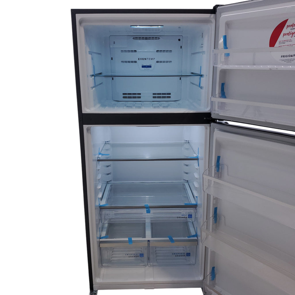 Pictures of 30"  Wide Stainless Steel Frigidaire 18.3 cu. ft. Top Freezer Refrigerator with EvenTemp Cooling System - Scratch & Dent - Moderate - Neu Appliance Outlet - Discount Appliance Outlet in Austin, Tx