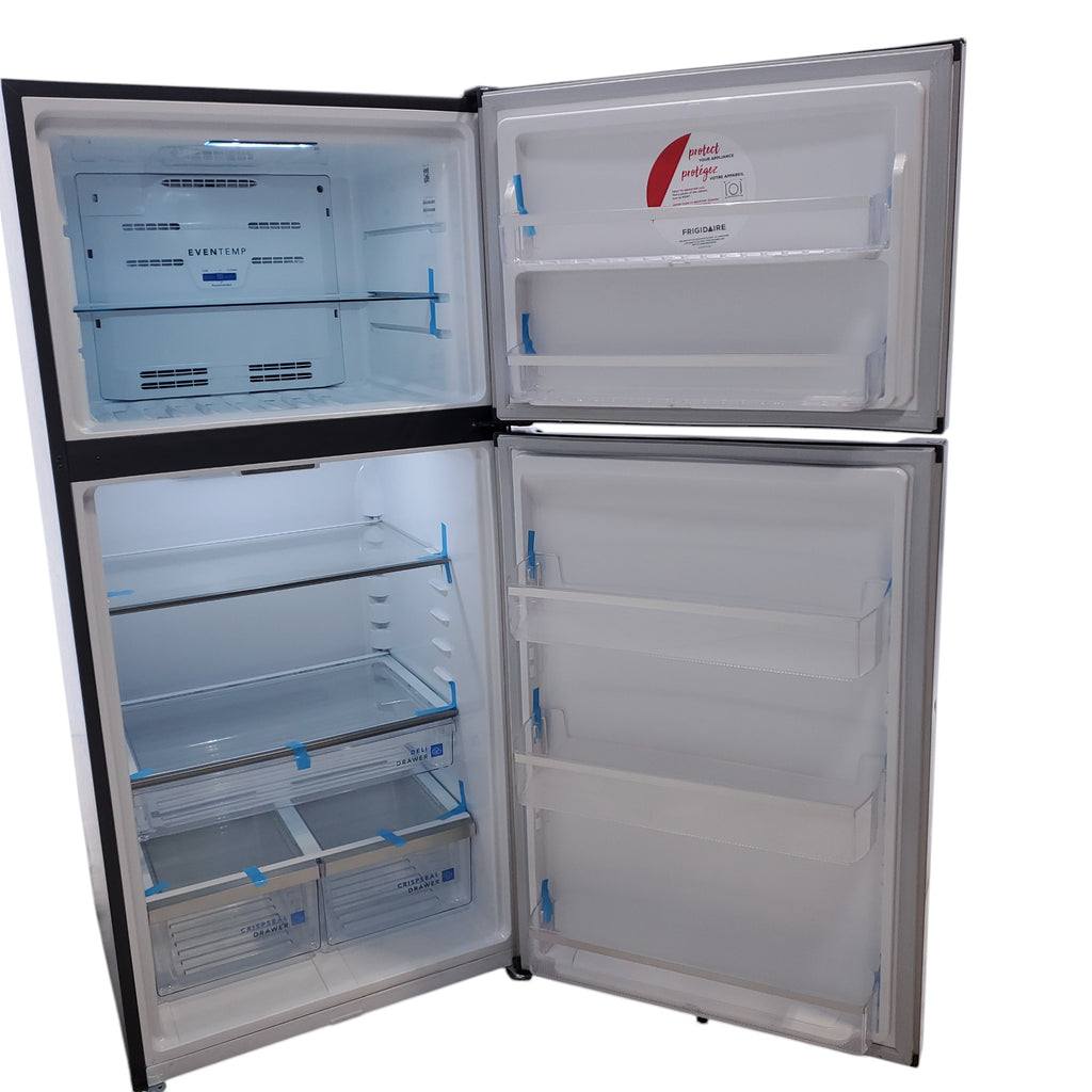 Pictures of 30"  Wide Stainless Steel Frigidaire 18.3 cu. ft. Top Freezer Refrigerator with EvenTemp Cooling System - Scratch & Dent - Moderate - Neu Appliance Outlet - Discount Appliance Outlet in Austin, Tx