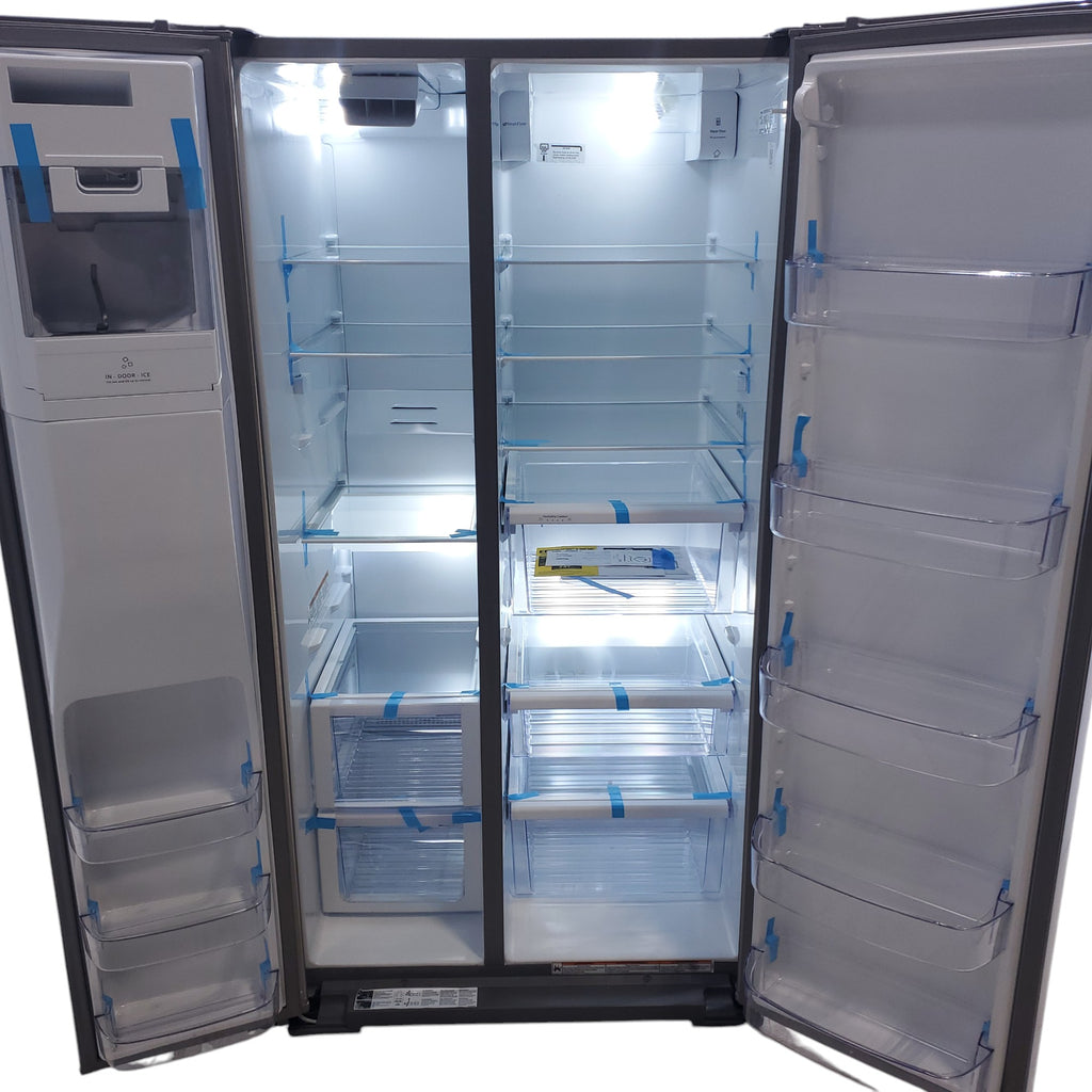 Pictures of Fingerprint-Resistant Stainless Steel Whirlpool 28.49 cu. ft. Side by Side Refrigerator with In Door Ice and Water Dispenser - Scratch & Dent - Minor - Neu Appliance Outlet - Discount Appliance Outlet in Austin, Tx