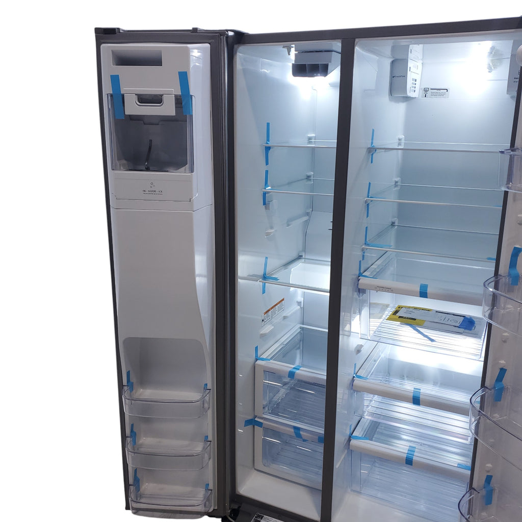 Pictures of Fingerprint-Resistant Stainless Steel Whirlpool 28.49 cu. ft. Side by Side Refrigerator with In Door Ice and Water Dispenser - Scratch & Dent - Minor - Neu Appliance Outlet - Discount Appliance Outlet in Austin, Tx