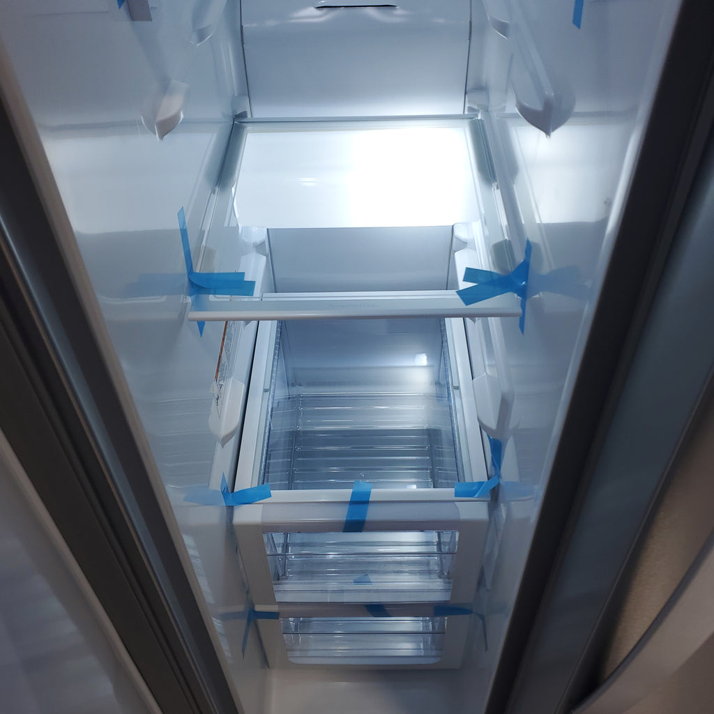 Pictures of Fingerprint-Resistant Stainless Steel Whirlpool 28.49 cu. ft. Side by Side Refrigerator with In Door Ice and Water Dispenser - Scratch & Dent - Minor - Neu Appliance Outlet - Discount Appliance Outlet in Austin, Tx