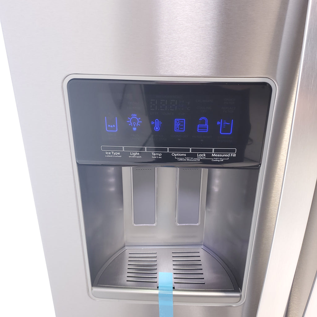 Pictures of Fingerprint-Resistant Stainless Steel Whirlpool 28.49 cu. ft. Side by Side Refrigerator with In Door Ice and Water Dispenser - Scratch & Dent - Minor - Neu Appliance Outlet - Discount Appliance Outlet in Austin, Tx