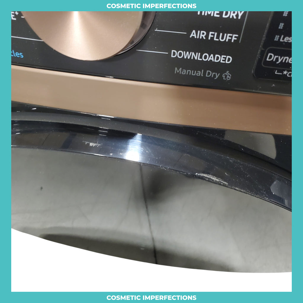 Pictures of Brushed Black ENERGY STAR Samsung 7.5 cu. ft. Frontload Electric Dryer with Steam - Scratch & Dent - Major - Neu Appliance Outlet - Discount Appliance Outlet in Austin, Tx