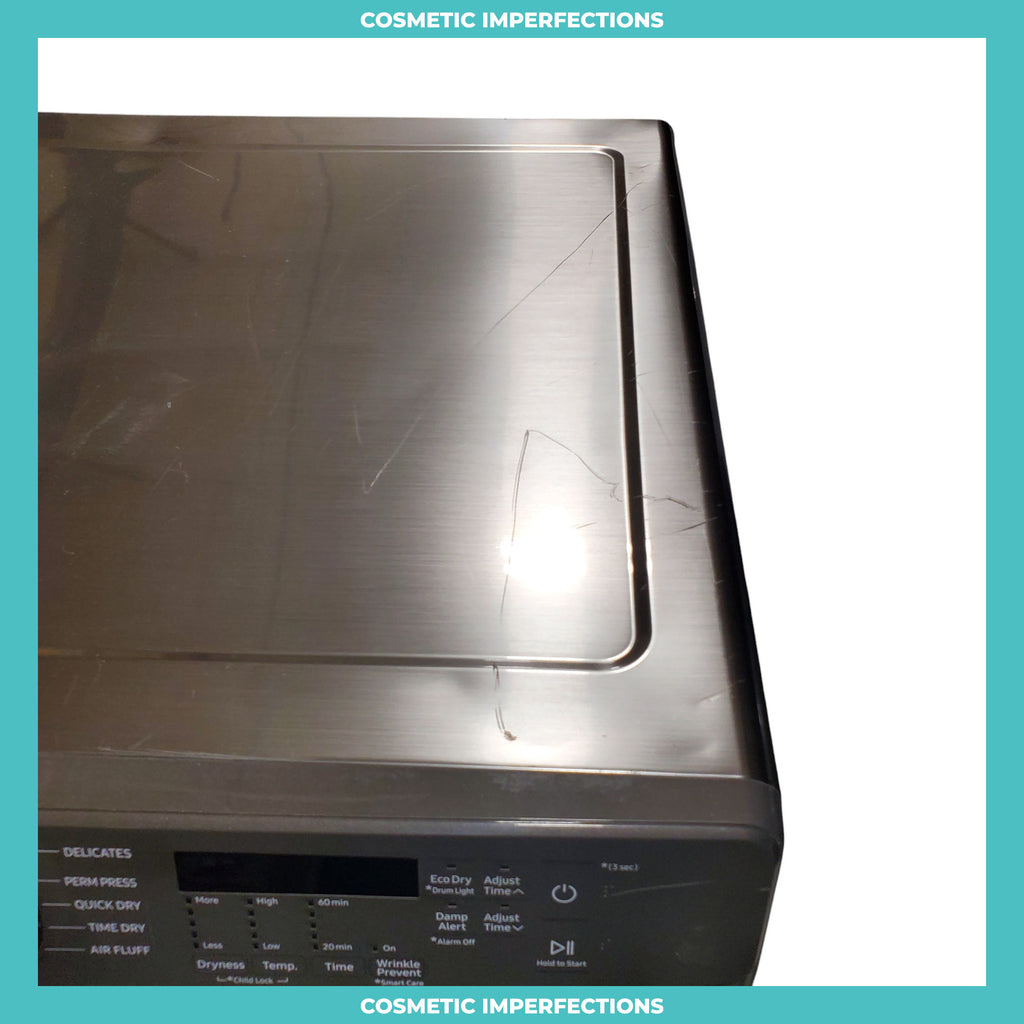 Pictures of Platinum Samsung 7.5 cu. ft. Frontload Electric Dryer with Sensor Dry - Scratch & Dent - Major - Neu Appliance Outlet - Discount Appliance Outlet in Austin, Tx