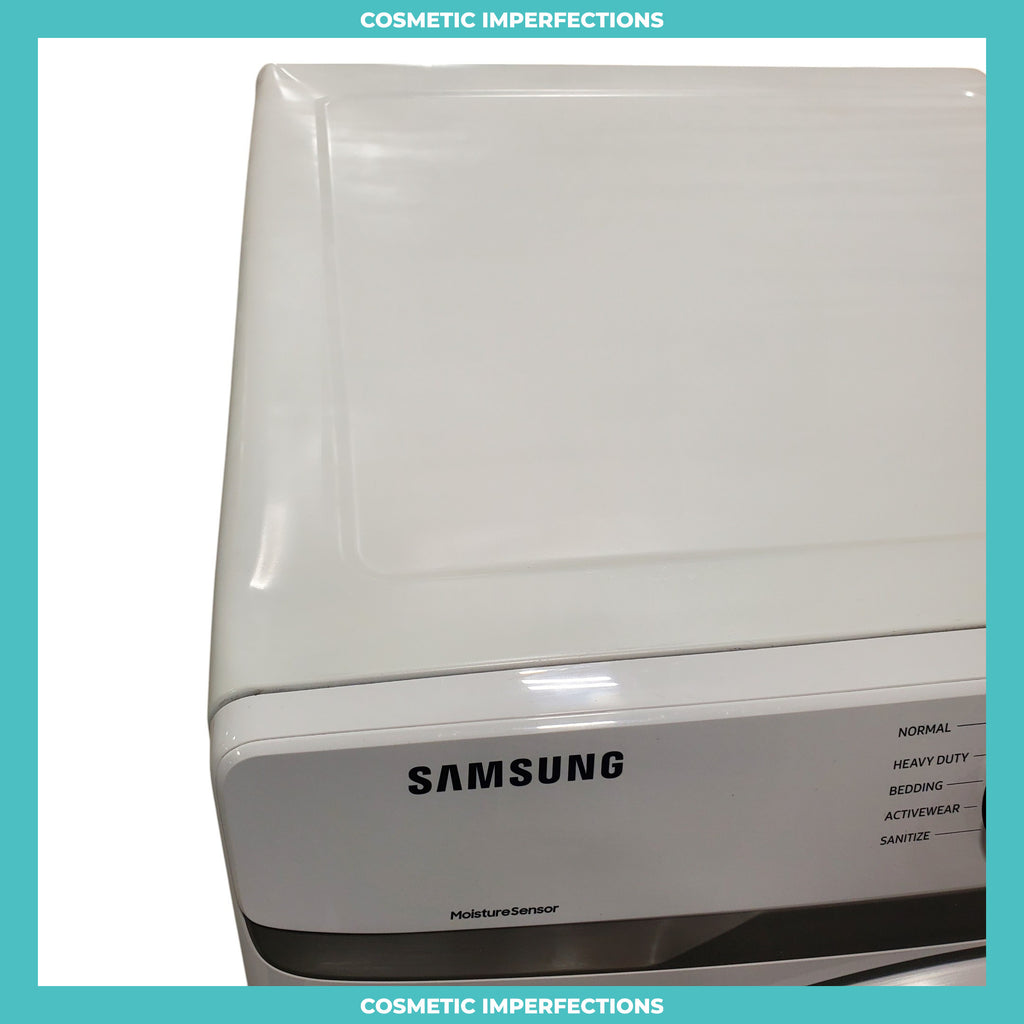 Pictures of White Samsung 7.5 cu. ft. Front Load Electric Dryer with Smart Care - Scratch and Dent - Minor - Neu Appliance Outlet - Discount Appliance Outlet in Austin, Tx