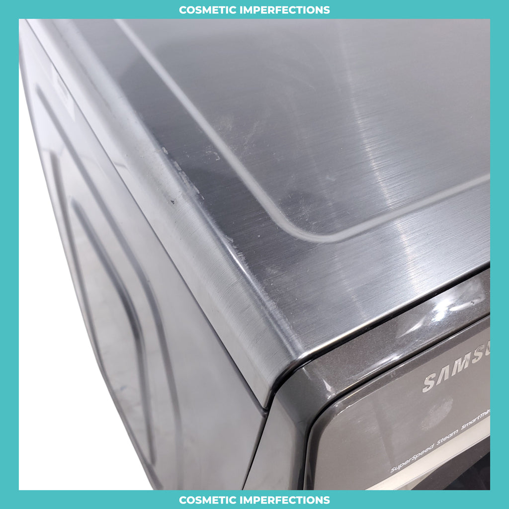 Pictures of Platinum ENERGY STAR Samsung 4.5 cu. ft. Front Load Washer with WiFi Connectivity and Platinum Samsung 7.5 cu. ft. Front Load Electric Dryer with Steam - Scratch and Dent - Minor - Neu Appliance Outlet - Discount Appliance Outlet in Austin, Tx