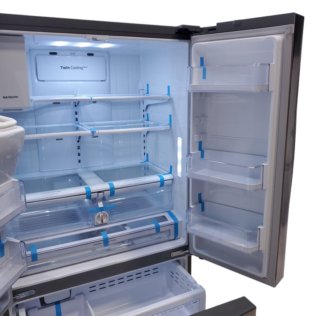 Pictures of Counter Depth Stainless Steel ENERGY STAR Samsung 22.5 cu. ft. 3 Door French Door Refrigerator with Dual Ice Maker - Certified Refurbished - Neu Appliance Outlet - Discount Appliance Outlet in Austin, Tx