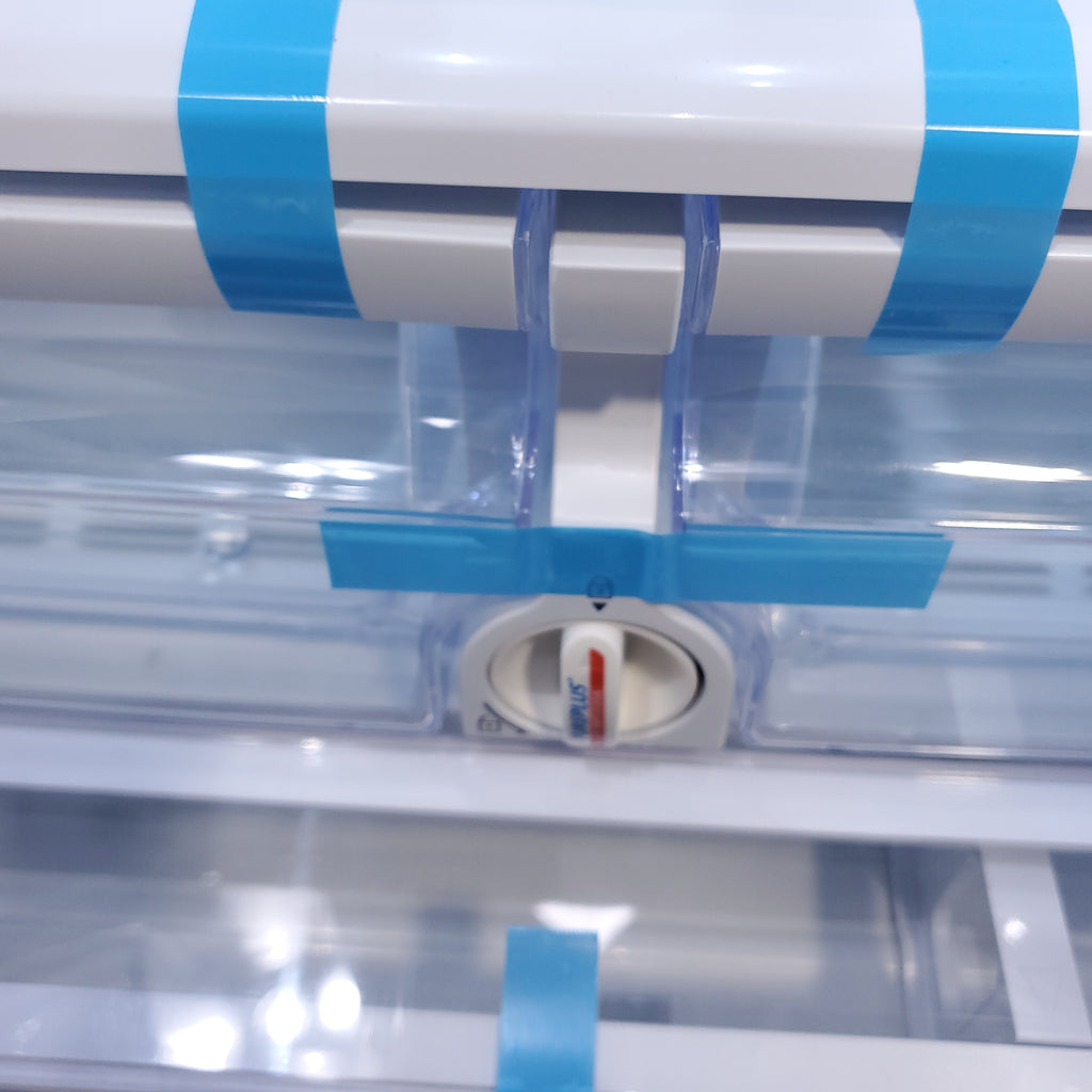 Pictures of Counter Depth Stainless Steel ENERGY STAR Samsung 22.5 cu. ft. 3 Door French Door Refrigerator with Dual Ice Maker - Certified Refurbished - Neu Appliance Outlet - Discount Appliance Outlet in Austin, Tx