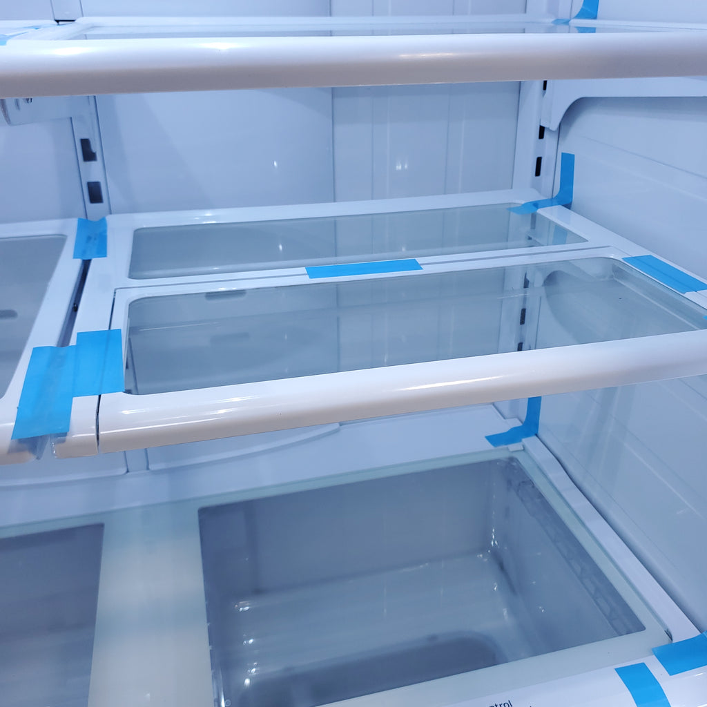 Pictures of Counter Depth Stainless Steel ENERGY STAR Samsung 22.5 cu. ft. 3 Door French Door Refrigerator with Dual Ice Maker - Certified Refurbished - Neu Appliance Outlet - Discount Appliance Outlet in Austin, Tx