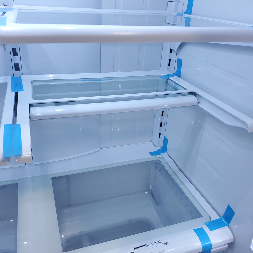 Pictures of Counter Depth Stainless Steel ENERGY STAR Samsung 22.5 cu. ft. 3 Door French Door Refrigerator with Dual Ice Maker - Certified Refurbished - Neu Appliance Outlet - Discount Appliance Outlet in Austin, Tx