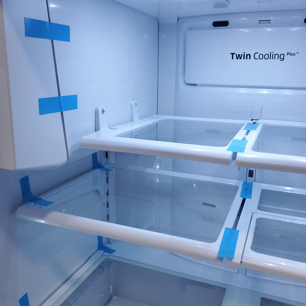 Pictures of Counter Depth Stainless Steel ENERGY STAR Samsung 22.5 cu. ft. 3 Door French Door Refrigerator with Dual Ice Maker - Certified Refurbished - Neu Appliance Outlet - Discount Appliance Outlet in Austin, Tx