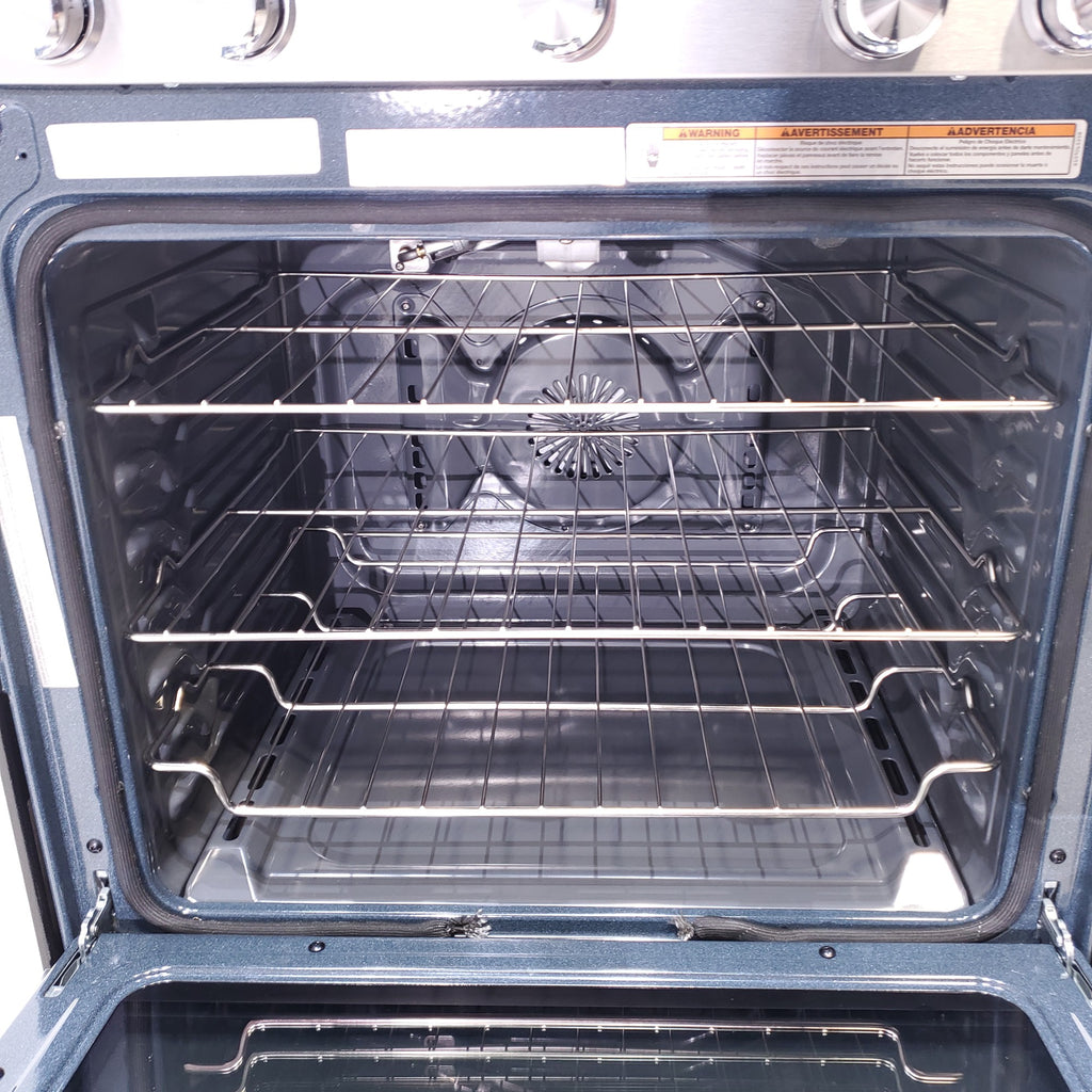Pictures of Stainless Steel with Printshield Finish KitchenAid 30-in 5 Burners 5.8-cu ft Self-cleaning Convection Oven Freestanding Natural Gas Range - Open Box - Neu Appliance Outlet - Discount Appliance Outlet in Austin, Tx