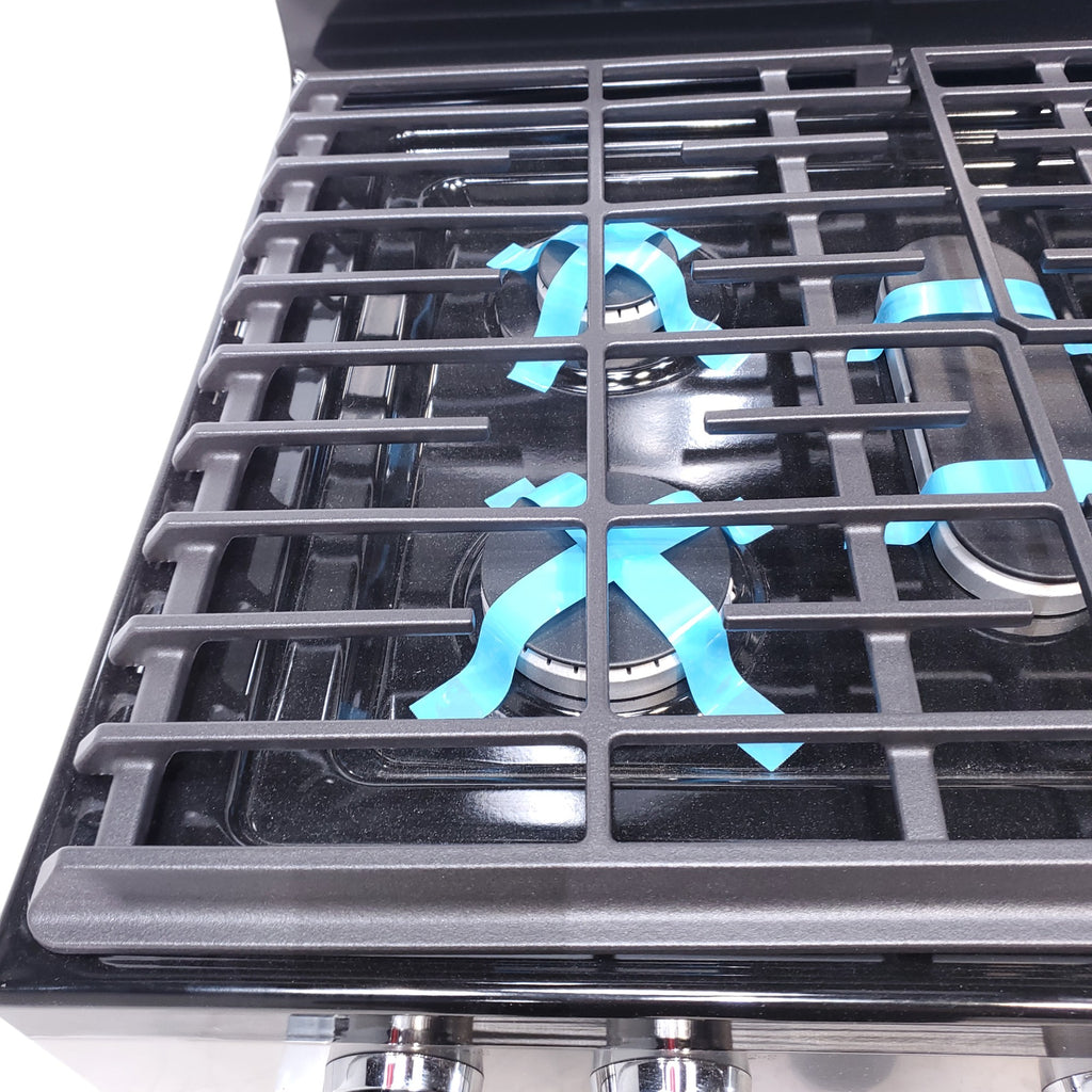 Pictures of Stainless Steel with Printshield Finish KitchenAid 30-in 5 Burners 5.8-cu ft Self-cleaning Convection Oven Freestanding Natural Gas Range - Open Box - Neu Appliance Outlet - Discount Appliance Outlet in Austin, Tx