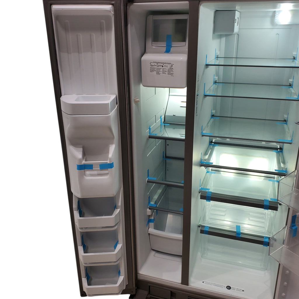 Pictures of 33 in. Wide Fingerprint-Resistant Stainless Steel Whirlpool 21.4 cu. ft. Side by Side Refrigerator with In Door Ice and Water Dispenser - Certified Refurbished - Neu Appliance Outlet - Discount Appliance Outlet in Austin, Tx