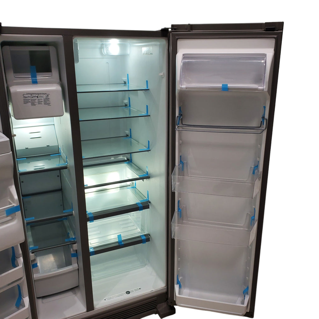 Pictures of 33 in. Wide Fingerprint-Resistant Stainless Steel Whirlpool 21.4 cu. ft. Side by Side Refrigerator with In Door Ice and Water Dispenser - Certified Refurbished - Neu Appliance Outlet - Discount Appliance Outlet in Austin, Tx