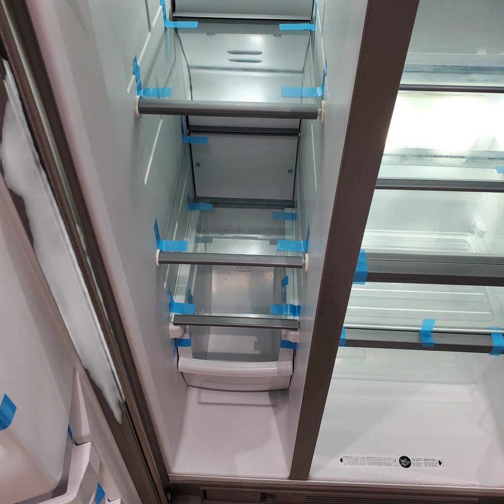 Pictures of 33 in. Wide Fingerprint-Resistant Stainless Steel Whirlpool 21.4 cu. ft. Side by Side Refrigerator with In Door Ice and Water Dispenser - Certified Refurbished - Neu Appliance Outlet - Discount Appliance Outlet in Austin, Tx