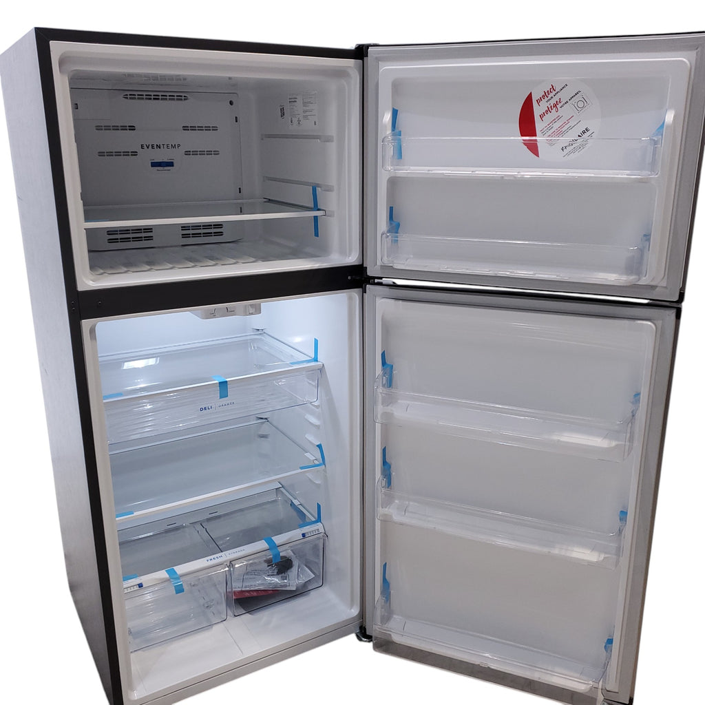 Pictures of 30 in. Wide EasyCare Stainless Steel Frigidaire 20.0 cu. ft. Top Freezer Refrigerator with EvepTemp Cooling System and Ice Maker- Scratch & Dent - Minor - Neu Appliance Outlet - Discount Appliance Outlet in Austin, Tx