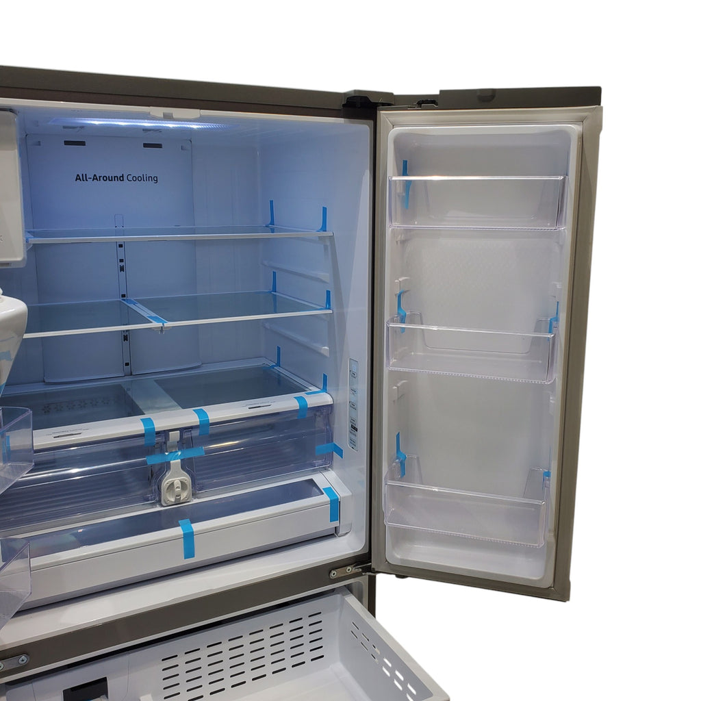 Pictures of Fingerprint Resistant Stainless Steel ENERGY STAR Samsung 27 cu. ft. 3 Door French Door Refrigerator with Exterior Water and Ice Dispenser RF27T5201SR - Certified Refurbished - Neu Appliance Outlet - Discount Appliance Outlet in Austin, Tx