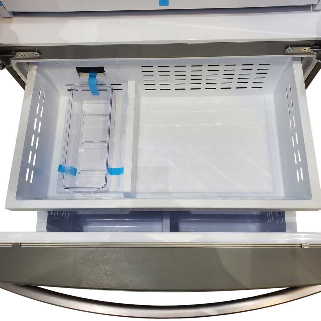 Pictures of Fingerprint Resistant Stainless Steel ENERGY STAR Samsung 27 cu. ft. 3 Door French Door Refrigerator with Exterior Water and Ice Dispenser RF27T5201SR - Certified Refurbished - Neu Appliance Outlet - Discount Appliance Outlet in Austin, Tx